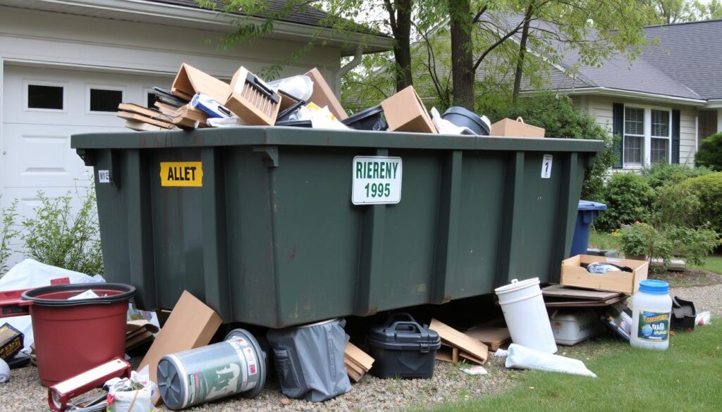 dumpster rental for home cleanup