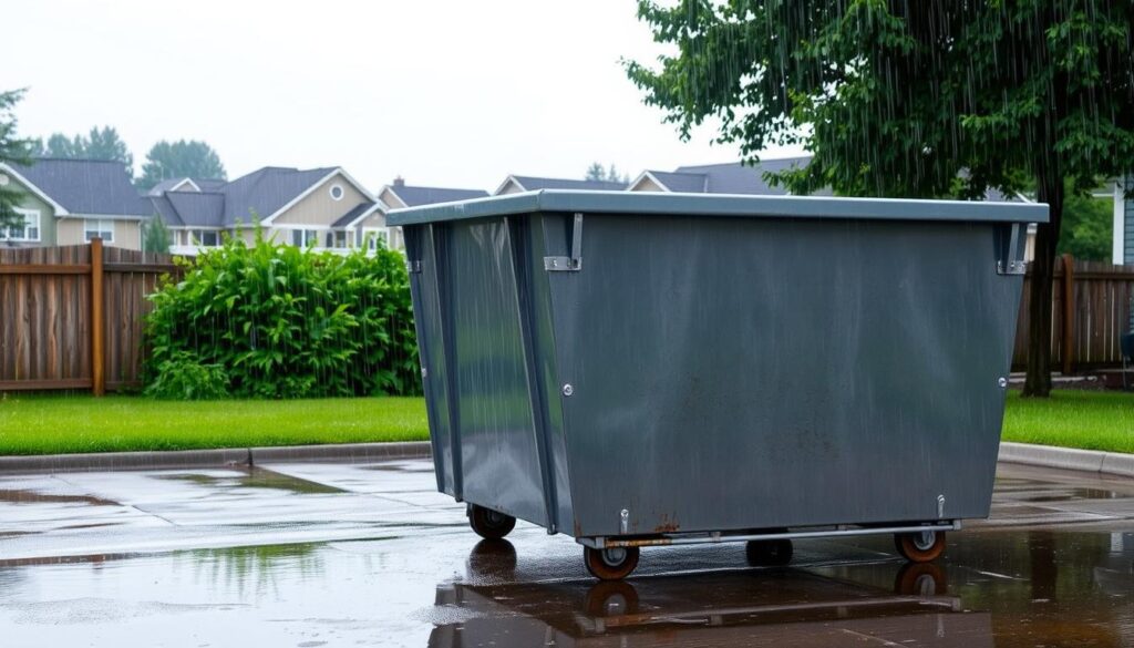 Dumpster rental during rainy seasons